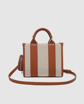 Manhattan Mini Natural Canvas Tan Tote Bag