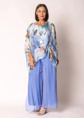 Olivine Silk Top – Jeans Blue