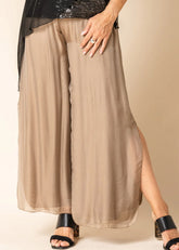 Gia Silk Pants – Chocolate