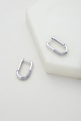 Amy Silver Hoop Earrings