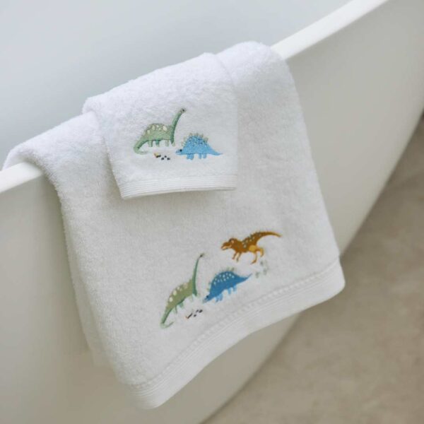 Dino Baby Bath Towel & Face Washer Gift Set