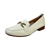 Classic Leather Loafers - Beige
