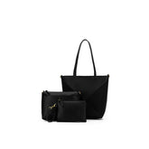 Renee 3 Piece Suedette Handbag - Black