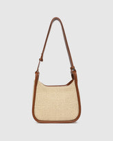 Clare Raffia Tan Shoulder Bag