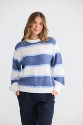 Holiday Cove Knit – Blue Multi Stripe