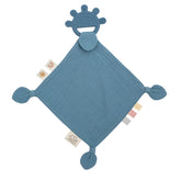 Muslin Comforter with Detachable Silicone Teether - Blue
