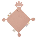 Muslin Comforter with Detachable Silicone Teether - Rose