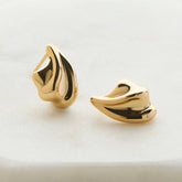 Claudia Gold Wave Earrings
