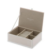 Sara Nude Medium Jewellery Box with Insert