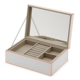 Sara White & Rose Gold Large Jewellery Box