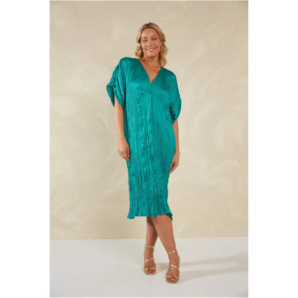 Plissé Dress - Aqua