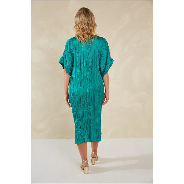 Plissé Dress - Aqua