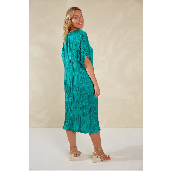 Plissé Dress - Aqua