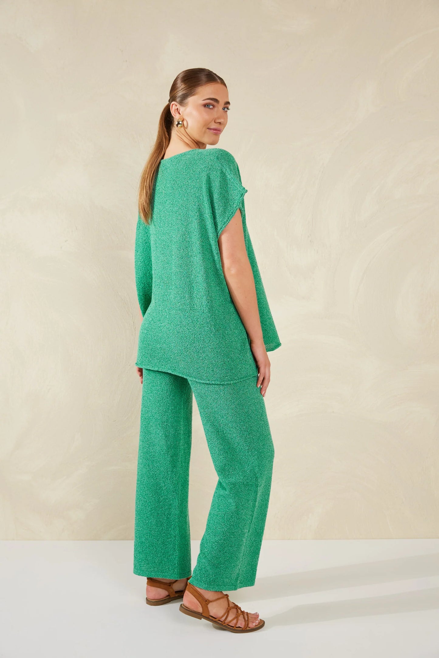 Relaxed Fit Knit Top - Green