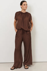 Asani Wide Leg Pant – Chocolate