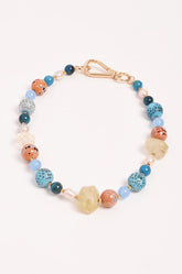 Mixed Bead Short Necklace – Multi, Stone & Pearl