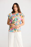 Brave & True Boulevard Top – Electric Bloom