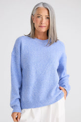 Glimmer Knit Sweater - Blue Marle