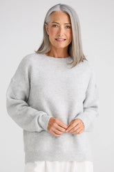 Glimmer Knit Sweater - Grey Marle