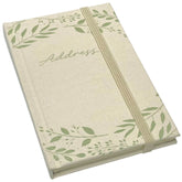 Mixed Leaves Fabric A6 Address Book - Sage