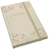 Mixed Leaves Fabric A6 Address Book - Pink