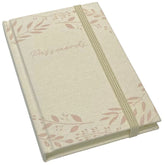 Mixed Leaves Fabric A6 Password Book - Pink