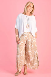 Sydney Wide Leg Pant – Seashell Natural