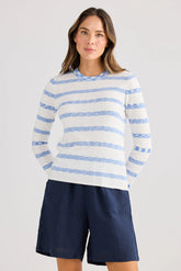 Holiday Bay Knit – Blue Stripe