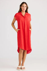 Linen Dress – Red