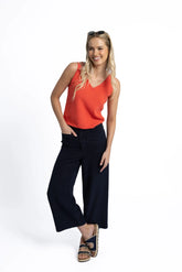 Humidity Marley Wide Leg Pants - Navy
