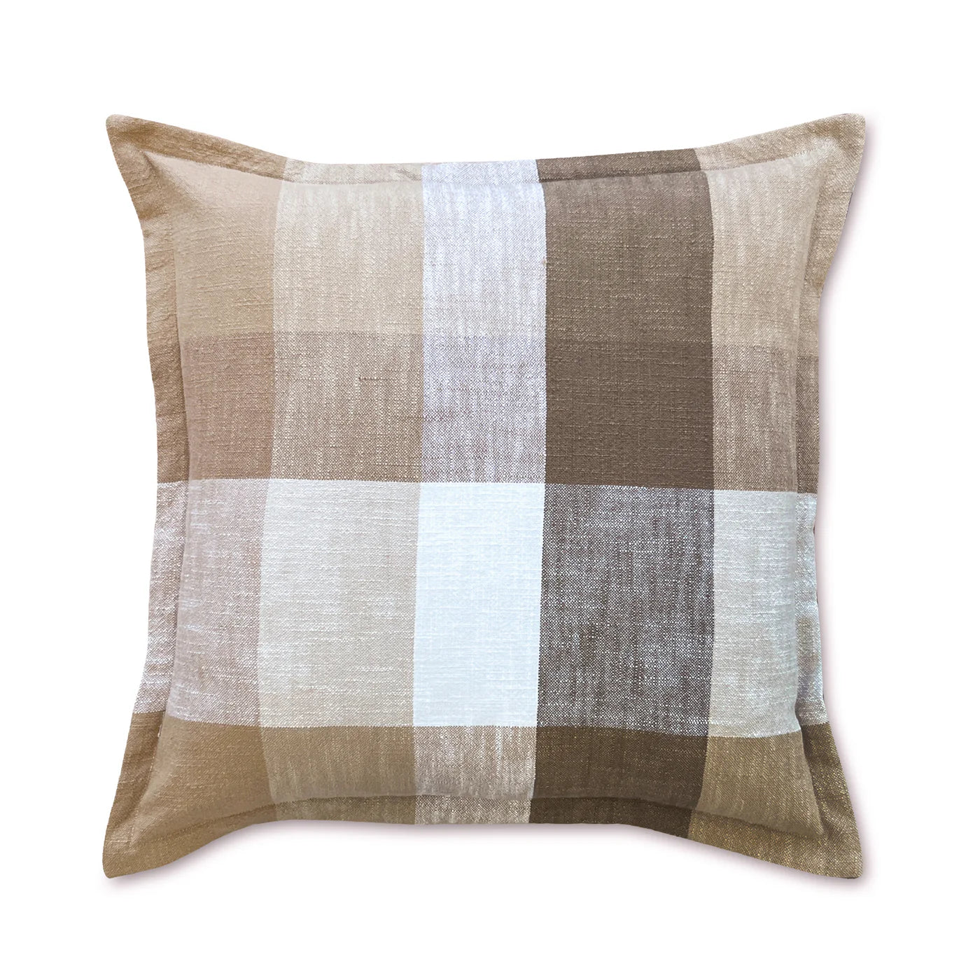 Heide Coffee Check Cushion 50cm