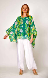 Silk Blend Pants - White