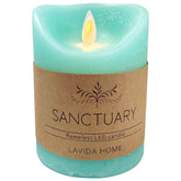 Turquoise Flameless Candle Small