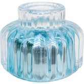 Candle Holder Glass Blue