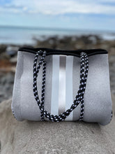 Neoprene Tote Bag – Vegan 2-Piece Set | Grey & Silver