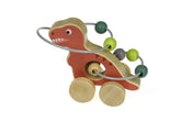 Wooden Dinosaur Bead Maze Push Toy (one dinosaur toy only)