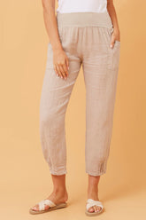 Bottega Tapered Linen Pants - Linen