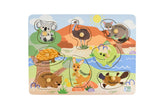Koala Dream 2-in-1 Aussie Animals & Babies Wooden Peg Puzzle