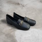 Classic Leather Loafers - Black