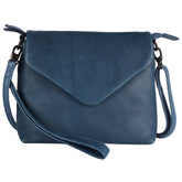 Winmalee Soft Leather Envelope Crossbody Bag - Blue