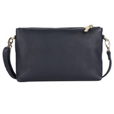 Springwood Pebbled Leather Crossbody Bag - Navy