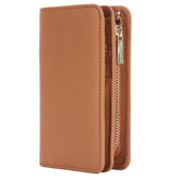 Shelley Pebbled Leather Midi Wallet - Tan