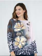 Jolie & Saule Knit Metallic Floral Leopard - Multi