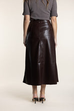 Load image into Gallery viewer, Two T&#39;s Faux Leather Midi Skirt Coco