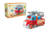 Wooden Fire Engine Toy with Sound & Light
