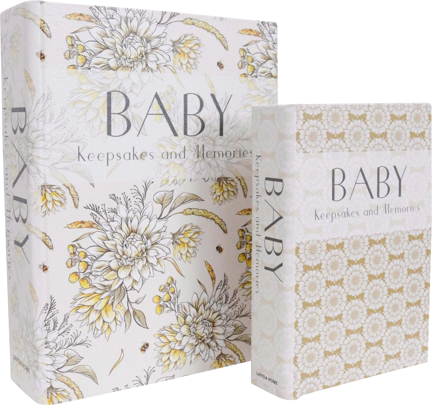 Book Box S/2 Baby Memories - Floral Keepsake Storage