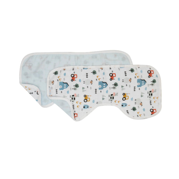 Organic Muslin Burp Cloths - Barnyard