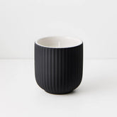Black Pleated Tumbler Candle
