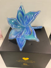 Everlasting Glass Flower turquoise 18cm
