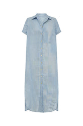 Scandi & Co Kia Shirtdress in Blue/White Stripe